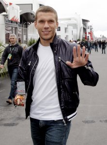 Poldi bei der Formel 1