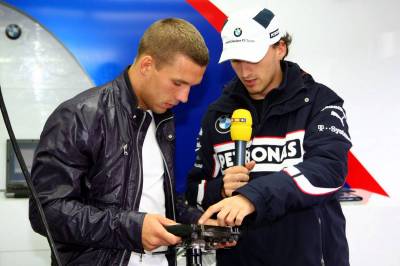 Poldi bei der Formel 1