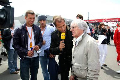 Poldi bei der Formel 1