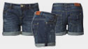Shorts mit lässigem Abriebeffekt