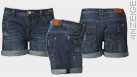 Shorts mit lässigem Abriebeffekt