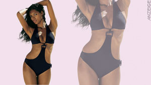 Badeanzug und Bikini vereint